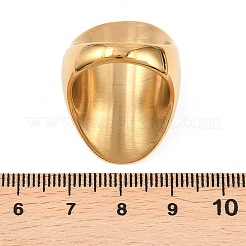 Oval 304 Stainless Steel Finger Rings for Women&nbsp;RJEW-G367-01G
