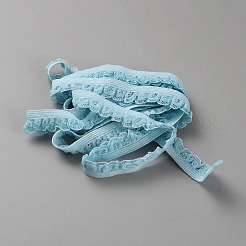2 Yards Nylon Elastic Flower Edge Lace Trim Ribbons&nbsp;DIY-WH0580-26B