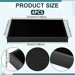 4Pcs Rectangle MDF Jewelry Trays for Earrings&nbsp;RDIS-UN0001-01