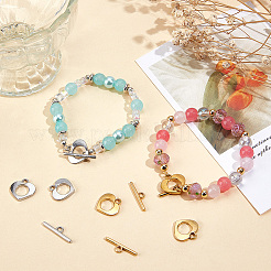 10 Sets 2 Colors 304 Stainless Steel Toggle Clasps&nbsp;STAS-BBC0006-81