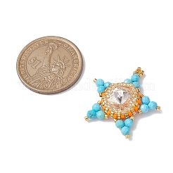 Glass & Seed Bead Woven Pendants&nbsp;PALLOY-MZ00259