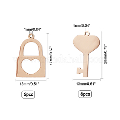 304 Stainless Steel Charms&nbsp;STAS-UN0012-03RG