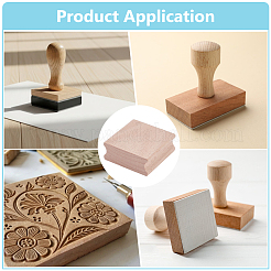 Square Grooved Wood Blocks for Stamp Carving&nbsp;WOOD-WH0062-58
