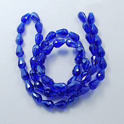 Electroplate Glass Beads Strands&nbsp;X-EGLA-R008-15x10mm-8