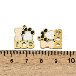 304 Stainless Steel Enamel Pendants&nbsp;STAS-L302-24G-01