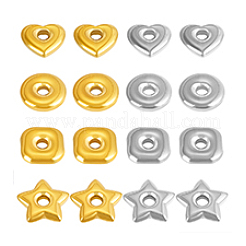 16Pcs 8 Styles 304 Stainless Steel Spacer Beads&nbsp;STAS-PH0006-98
