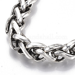 Men's Alloy Wheat Chain Bracelets&nbsp;BJEW-T014-07AS