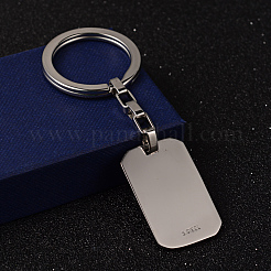 Non-Tarnish Rectangle 304 Stainless Steel Keychain&nbsp;KEYC-H014-05