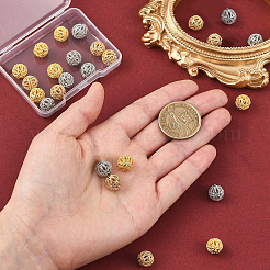 16Pcs 4 Styles Brass Hollow Beads&nbsp;KK-YW0004-33