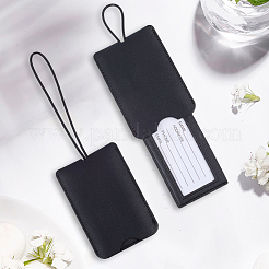 2Pcs PU Leather Pull Out Luggage Tag with Lanyard&nbsp;AJEW-CL0001-89A