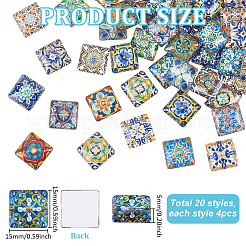 4 Bags Glass Cabochons&nbsp;GGLA-PH0001-75A
