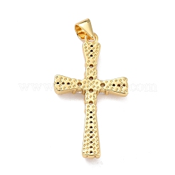 Brass Micro Pave Clear Cubic Zirconia Pendants&nbsp;ZIRC-A021-12G