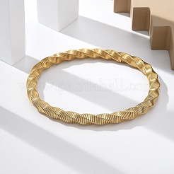 304 Stainless Steel Stretch Bangles for Women&nbsp;BJEW-P315-02A-G