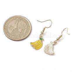 10 Pairs 10 Styles Fruit Alloy Enamel Dangle Earrings for Women&nbsp;EJEW-JE05905