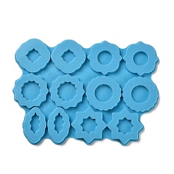 Rhombus & Star & Oval Shape DIY Pendant Silicone Molds&nbsp;DIY-M048-05