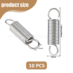 10Pcs Stainless Steel Tension Spring Hook&nbsp;AJEW-FH0006-13B