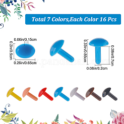 112Pcs 7 Colors Craft Plastic Doll Eyes&nbsp;KY-GF0001-38