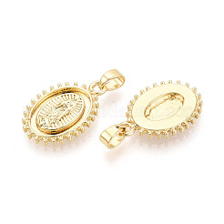 Religion Brass Pendants&nbsp;KK-T073-55G