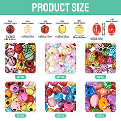 120Pcs 6 Styles Acrylic Beads&nbsp;OACR-TA0003-78