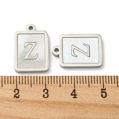 304 Stainless Steel Pave Shell Pendants&nbsp;STAS-L022-065P-Z