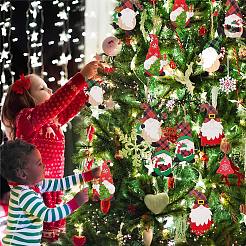 8Pcs Christmas Wooden Hanging Ornaments Set&nbsp;JX063A