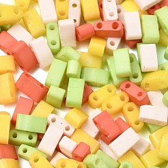 4 Colors Christmas 2-Hole Baking Paint Glass Seed Beads&nbsp;SEED-X0058-08
