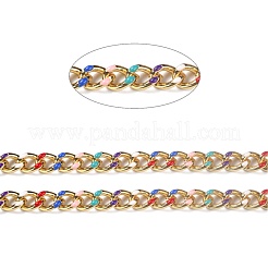 Golden Brass Enamel Curb Chain&nbsp;CHC-H103-07E-G
