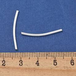 Brass Curved Tube Beads&nbsp;KK-B120-04C-S