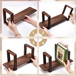 Rectangle Wood Desktop Bookshelf&nbsp;AJEW-WH0696-696