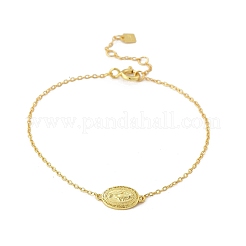 S925 Sterling Silver Link & Charm Bracelets for Women&nbsp;BJEW-K276-01G