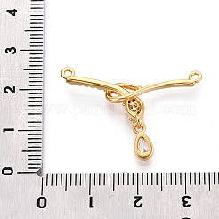 Brass Micro Pave Cubic Zirconia Pendants&nbsp;KK-N263-32G
