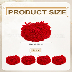 4Pcs DIY Doll Craft Polyester Pom Pom Ball&nbsp;DIY-LP0005-34A