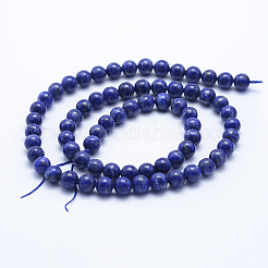 Natural Lapis Lazuli Beads Strands&nbsp;G-P342-01-6mm-AB