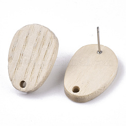 Cedarwood Stud Earring Findings&nbsp;MAK-N033-003