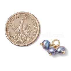 Natural Cultured Freshwater Pearl 3 Potato Charms&nbsp;PALLOY-JF04878