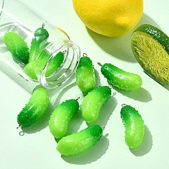 10Pcs Opaque Resin Vegetable Pendants&nbsp;RESI-YW0005-65