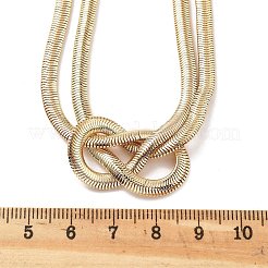 Iron Snake Chain Knot Necklaces for Women&nbsp;NJEW-G167-01G-1