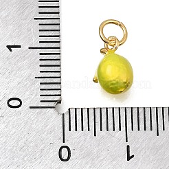 Brass Enamel Pendants&nbsp;KK-G605-13G-01