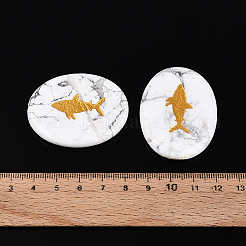 Natural Howlite Cabochons&nbsp;G-T143-28N