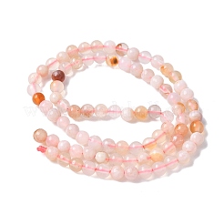 Natural Cherry Blossom Agate Beads Strands&nbsp;G-B130-4mm-02