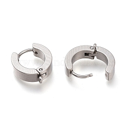 Tarnish Resistant 201 Stainless Steel Huggie Hoop Earrings Findings&nbsp;STAS-A167-01B-P