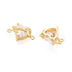 Brass Micro Pave Cubic Zirconia Chandelier Components Links&nbsp;KK-N263-41G