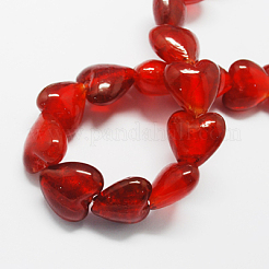 Handmade Silver Foil Glass Beads&nbsp;FOIL-R050-20x13mm-M
