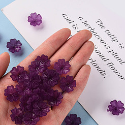 Transparent Frosted Acrylic Bead Caps&nbsp;X-MACR-S371-04A-743