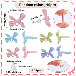 40Pcs Spray Painted Alloy Stud Earring Findings&nbsp;FIND-SP0005-51