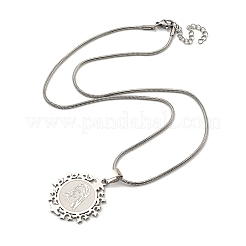 Non-Tarnish Virgin Mary Pendant Necklaces&nbsp;LS-NJEW-S422-02P