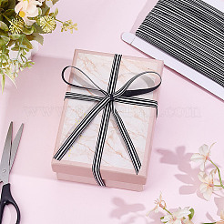 50Yards Stripe Pattern Printed Grosgrain Ribbons for Gift Packing&nbsp;SRIB-HY0001-11