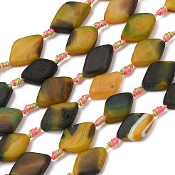 Natural Banded Agate Beads Strands&nbsp;G-B177-C03-01