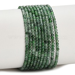 Natural Myanmar Jade/Burmese Jade Beads Strands&nbsp;G-A322-A02-2mm