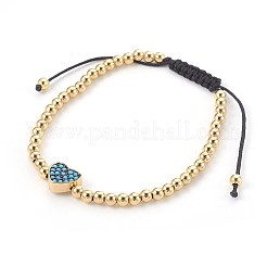 Nylon Thread Braided Bead Bracelets&nbsp;BJEW-JB04013-M